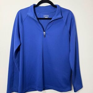 Lands’ End Men’s Performance Quarter Zip Pullover – Size M – Royal Blue